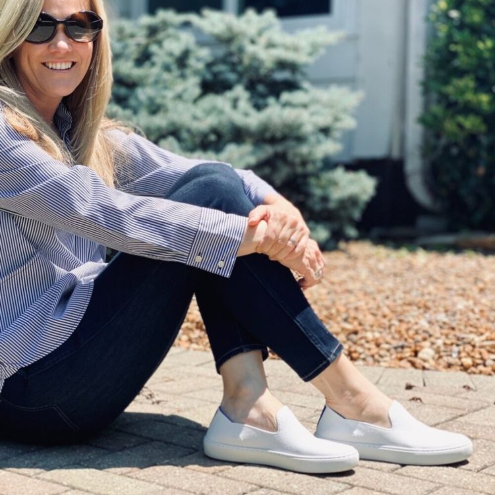 ROTHY'S The Original Slip On Sneaker White/Ivory size 7.5 Loafers Athleisure